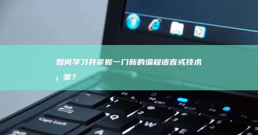 如何学习并掌握一门新的编程语言或技术框架？